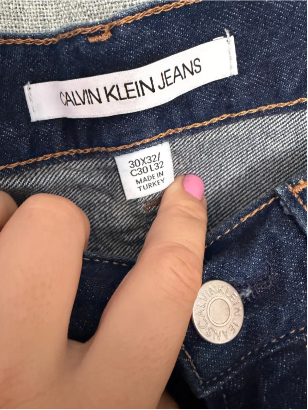 Calvin Klein Jeans Archive Patchwork Graphic Italian Denim Straight Leg 30x32